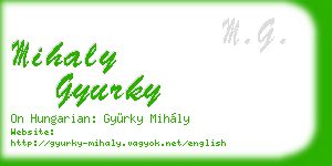 mihaly gyurky business card